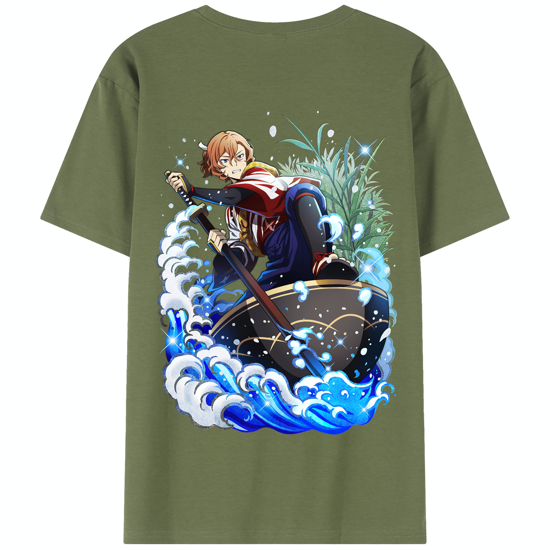 （画像用） 文豪ストレイドッグス Bungo Stray Dogs 綿100％半袖Tシャツ（背面プリント）